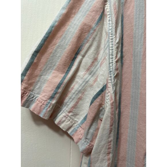 American Eagle XXL Men’s Beach/Paradise Striped Cotton Short Sleeve Shirt - Picture 4 of 7